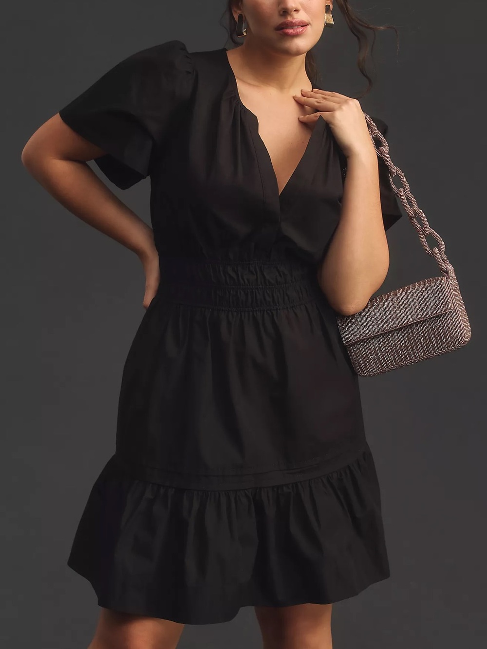 Anthropologie The Somerset Mini Black Dress, 2X XXL